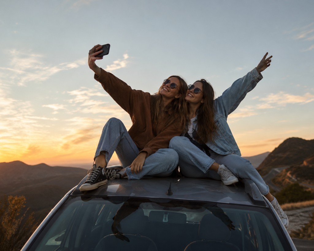 Auto en ruta compartida